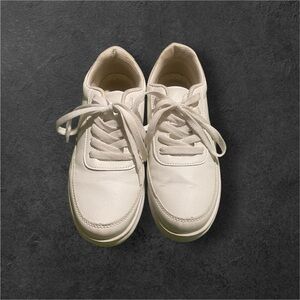 Classic White Lace-Up Sneakers